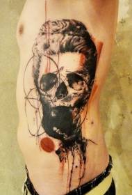 mandlige side ribben kvinde portræt tatovering mønster