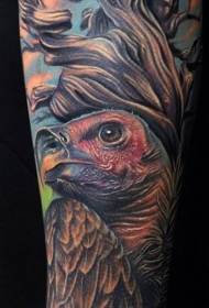 Рака детална шема на тетоважа во боја на орел