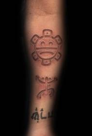 мала уникатна племенска мурална тетоважа шема