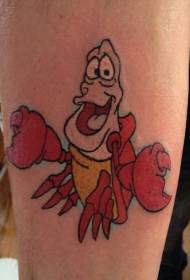 interesting Sebastian lobster cartoon tattoo pattern