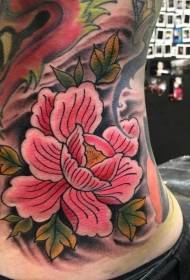 waist old school style color flower tattoo picture