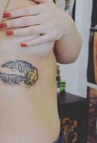 cintura lado pequeño dorado Harry Potter juego bola tatuaje