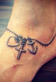 ženský nárt lásku náhrdelník tetovanie vzor