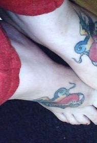 vrouwelijke wreef kleur slikken naar moeder tattoo patroon