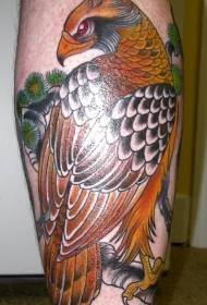 calf colored eagle tattoo pattern