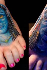 Instep umbala okhazimulayo I-Avatar Tattoo iphethini