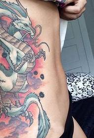 female dragon's right ribs great dragon tattoo pattern