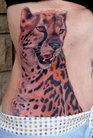 waist colored cheetah Tattoo pattern