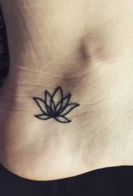 heel simple lotus tattoo pattern