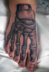 vrist grå realistisk tå tatoveringsmønster
