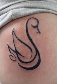 Model i Tattoo Tattoo Tattoo Swan Simple dhe Elegant