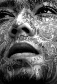 obličejové přizpůsobené dekorativní tetování vzor