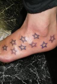 Едноставна шема со пет тетоважи со тетоважа на женски инстип
