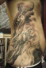 side rib asiatisk stil Dragon dragon and cloud tattoo mønster