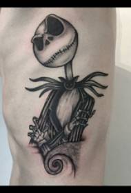 lubanja tetovaža dječaka bočna rebra na slici tetovaže lubanje