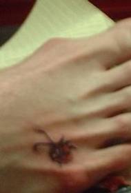 feminin culoare picior drăguț model mic tatuaj ladybug