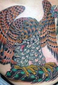 Gammal skola färgglad örn tatuering mönster