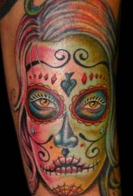 Candy Color Face Tattoo Pattern