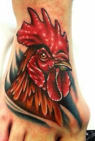 Instep color cock head avatar tattoo pattern