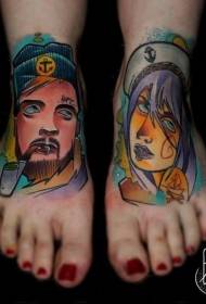 Sieviešu pakāpiena krāsa - jauns tradicionāls jūrnieka tetovējums