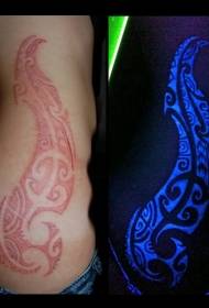 padrão de tatuagem de totem fluorescente de cintura