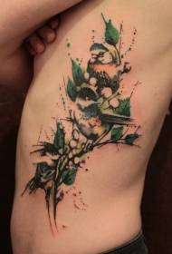 wzór tatuażu na drzewie w kolorze talii