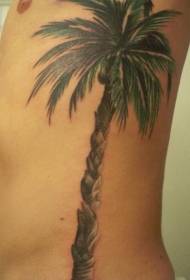 muški struk bočne boje realističan uzorak tetovaže palminog drveta