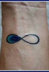 wrist simple black and white infinity symbol tattoo pattern