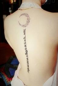 dievča chrbtice list tetovanie obrázok obrázok