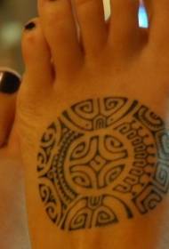female instep round decorative design image tattoo