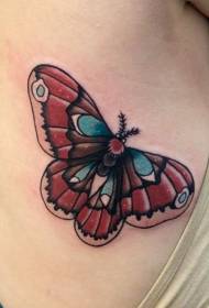 boční žebro tradiční motýl tetování vzor