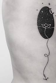 side waist small fresh anchor star tattoo pattern