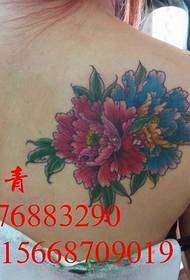 Tianjin Xiaodong Tattoo Show Bar Works: Pola Balik Taktak Tangkal Chrysanthemum Tattoo Corak