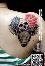 beauty shoulders beautiful trend of the deer skull tattoo pattern