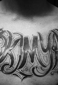 Männer Brust dominéiert grouss Blummekierper Englesch Tattoo Muster