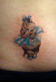 Ntxim nyiam Hippo Tutu Tattoo Txawv