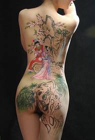 show The most beautiful woman body tattoo art picture