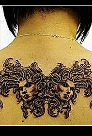 back shoulder totem tattoo pattern
