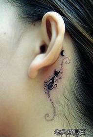 Xiao Qingxin ear cat moon tattoo na-arụ ọrụ