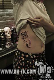 beauty side waist trend beautiful ink lotus squid tattoo pattern