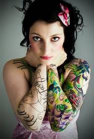 Fete europene și americane umăr figură de tatuaj super personalitate