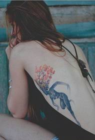 Лепота бочног струка боја фигура стабло тетоважа узорак слика