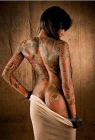 задушаваща секси красота тяло китайски татуировка дракон татуировка