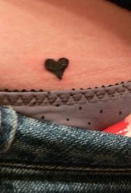 cintura negro pequeño amor tatuaje patrón