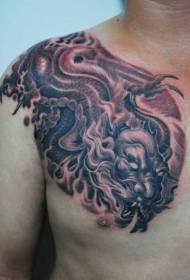 male personality over shoulder dragon tattoo pattern