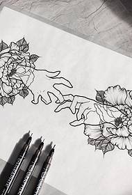European school chrysanthemum hand tattoo tattoo manuscript