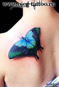 bellezza spalle bello culore di moda di modello di tatuaggio di farfalla
