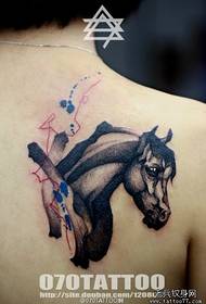 shoulder trend of a concept style horse tattoo pattern