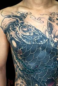 nefinita granda kalmaro tatuaje ŝablono