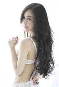 pure white underwear temptation Li Yangzi hip sexy breast where